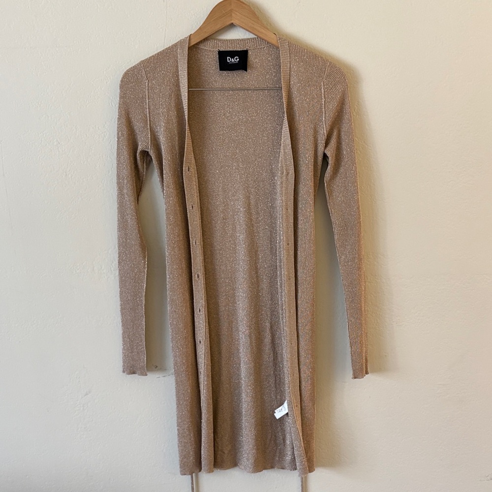 D&G Metallic Knit Long Cardigan